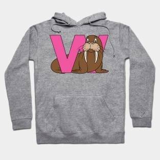 Letter W with Walrus Hoodie